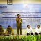 Wakil Bupati Batubara Oky Iqbal Frima saat menyampaikan kata sambutan pada acara penyantun anak yatim di Inalum