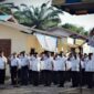 Bupati Batubara Ir Zahir saat menyampaikan pidato pada apel perdana tahun 2019