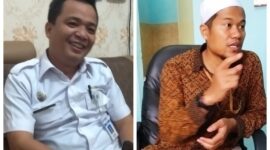 Plt kepala BPPTD Batubara Rijali dan Kepala PLN Ranting Tanjung Tiram Edi Saleh Siregar
