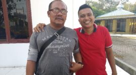 Ketua PWI Batubara Alpian dan perwakilan PWI Asahan Iwan Has