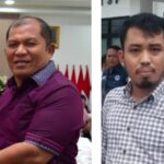 Ketua Umum Korpus Api Sumut Syahnan Afriansyah dan Kepala Dinas PUTR Kabupaten Batubara Bresman Simangunsong