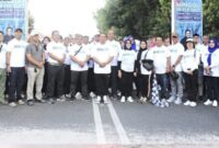 HUT, Kementerian BUMN Gelar Jalan Sehat Bersama Bupati Labuhanbatu