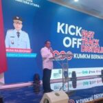 Gubsu Edy Rahmayadi saat berpidato pada acara UMKM Propinsi Sumatera Utara