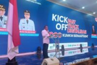 Gubsu Edy Rahmayadi saat berpidato pada acara UMKM Propinsi Sumatera Utara 
