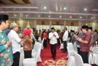 Gubernur Sumatera Utara (Sumut) Edy Rahmayadi menghadiri acara Grand Launching ‘Buku Edy Rahmayadi: Sumut Bermartabat dan Pesan Inspirasi’ di Aula Tengku Rizal Nurdin, Jalan Sudirman Nomor 41, Medan, Kamis (16/3/2023). (Foto Dinas Komunikasi dan Informatika Provinsi Sumut : Veri Ardian) 