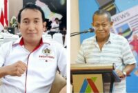 Sekretaris PWI Batubara Muhammad Dian Safei dan Anggota PWI Batubara H. Guntur Sinaga 