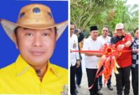 Wakil Ketua DPRD Batubara Ismar Khomri dan Bupati Batubara Zahir saat meresmikan Gedung BLK Batubara