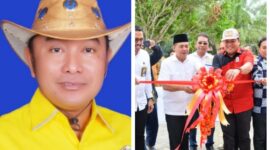 Wakil Ketua DPRD Batubara Ismar Khomri dan Bupati Batubara Zahir saat meresmikan Gedung BLK Batubara