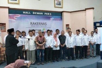 Khairul Muslim saat Dilantik Sebagai Ketua Forum Pemred Media Siber Sumatera Utara