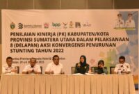 Ketua Tim Penggerak Pemberdayaan Kesejahteraan Keluarga (TP PKK) Kabupaten Batubara, Maya Indriasari Zahir dan sejumlah kepala OPD Batubara pada acara Stunting ditingkat Propinsi Sumatera Utara 