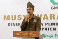 Ketua Terpilih GMPI Batubara Rudiansyah Yuhanan saat menyampaikan kata sambutan 