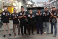 Jajaran Pengurus Kopi Malam foto bersama usai menggelar bagi-bagi Takjil 